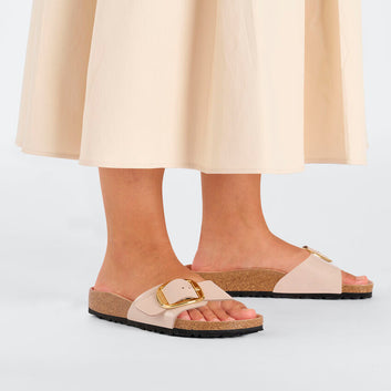 Madrid Big Buckle : High Shine Beige