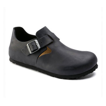 London Black Oiled Leather